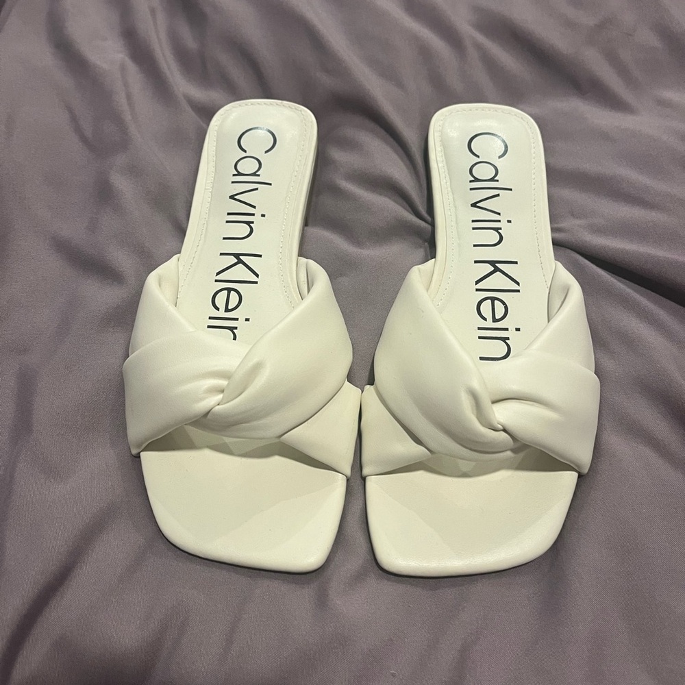 Calvin Klein White Sandals